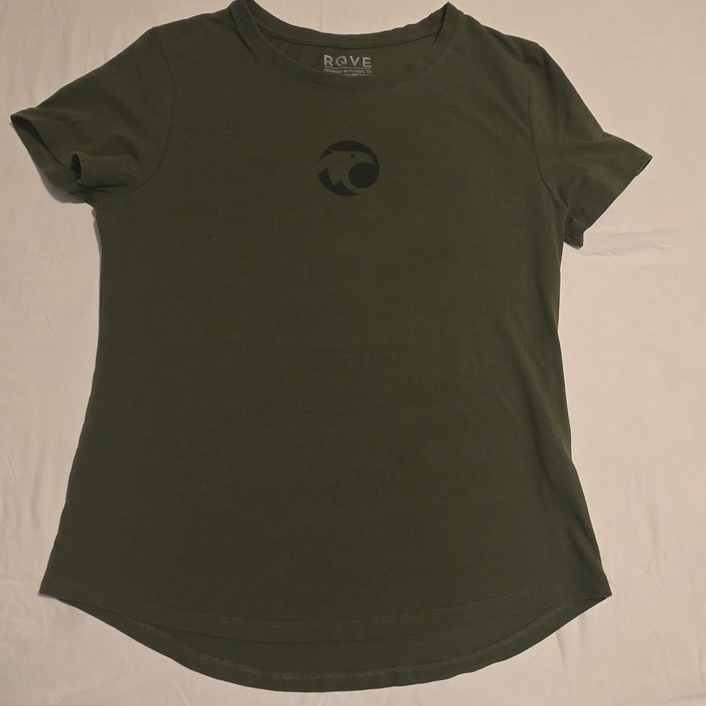 Rove Olive Green Short Sleeve Tee with Center Logo